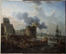 Louis XVI Visits the Works of Cherbourg Harbour (Louis-Philippe Crépin) - Muzeo.com