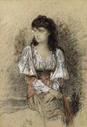 A Dressed Up Peasant (Ernest Hébert) - Muzeo.com