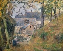A Farm at Montfoucault (Camille Pissarro) - Muzeo.com