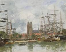 A French Port (Eugène Boudin) - Muzeo.com