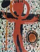 A glass panel Christ (Louis Soutter) - Muzeo.com