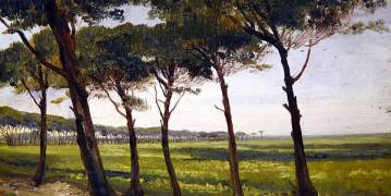 A Line of Old Pines (Giovanni Costa) - Muzeo.com