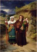 A Monk Helping a Pilgrim (Jean Victor Schnetz) - Muzeo.com