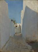 A Morrocan street scene (John Singer Sargent) - Muzeo.com