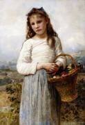 A Young Girl with a Basket of Fruit (William Bouguereau) - Muzeo.com