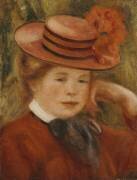 A Young Girl with a Red Hat (Auguste Renoir) - Muzeo.com