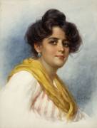 An Italian Beauty (Eugene Von Blaas) - Muzeo.com