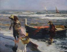 Arrival of the fishery (Joaquin Sorolla y Bastida) - Muzeo.com