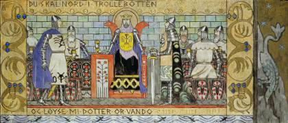 Asmund in the King's Hall - Munthe (Gerhard Munthe) - Muzeo.com