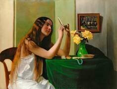 At the Dressing Table (Félix Vallotton) - Muzeo.com
