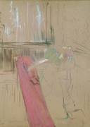At the Top of the Staircase of the Rue des Moulins (Henri de Toulouse-Lautrec) - Muzeo.com