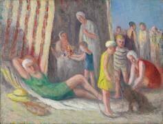 At Treport Beach (Maximilien Luce) - Muzeo.com
