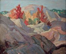 Autumn Foliage against Grey Rock (Franklin Carmichael) - Muzeo.com