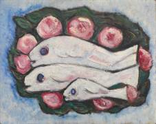Banquet in Silence, 1935-36 (oil on canvas board) (Marsden Hartley) - Muzeo.com