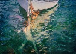 Bateau blanc, Jávea (Joaquin Sorolla y Bastida) - Muzeo.com
