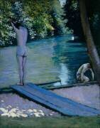 Bather about to plunge into the River L'Yerres (Gustave Caillebotte) - Muzeo.com