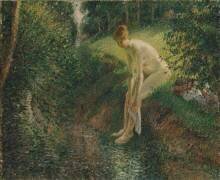 Bather in the Woods (Camille Pissarro) - Muzeo.com