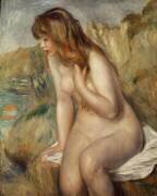 Bather seated on a rock (Auguste Renoir) - Muzeo.com