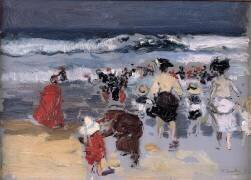 Beach at Biarritz (Joaquin Sorolla y Bastida) - Muzeo.com