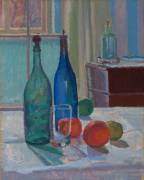 Blue and Green Bottles and Oranges (Spencer Frederick Gore) - Muzeo.com