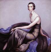 Blue portrait of a seated lady (Nestor de la Torre) - Muzeo.com
