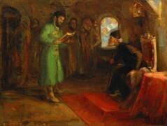 Boris Godunov with Ivan the Terrible (Ilya Répine) - Muzeo.com