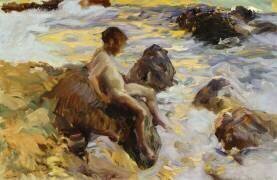 Boy in the Breakers (Joaquin Sorolla y Bastida) - Muzeo.com