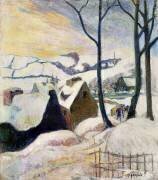 Breton Village Under Snow (Paul Gauguin) - Muzeo.com