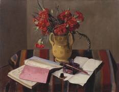 Carnations and Account Books (Félix Vallotton) - Muzeo.com