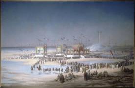 Cérémonie d'inauguration du canal de Suez à Port-Saïd, le 17 novembre 1869. (Edouard Riou) - Muzeo.com