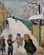 Children Playing in the Snow (Pierre Bonnard) - Muzeo.com