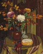 Chrysanthemums and Autumn Foilage (Félix Vallotton) - Muzeo.com