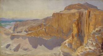 Cliffs at Deir el Bahari, Egypt (John Singer Sargent) - Muzeo.com