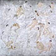 Combat 1, panneau droit, 1928 (Tsuguharu Foujita) - Muzeo.com