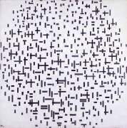 Compositie in Zwat en Wit (Composition in Black and White Lines) (Piet Mondrian) - Muzeo.com