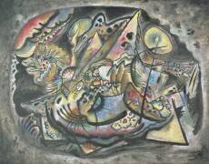 Composition: The Grey Oval (Wassily Kandinsky) - Muzeo.com