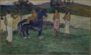 Composition with Figures and a Horse (Paul Gauguin) - Muzeo.com
