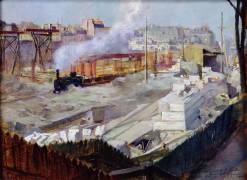 Construction of the new Orleans station (Victor Marec) - Muzeo.com