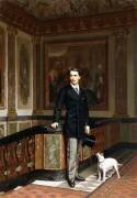 Conte de la Rouchefoucauld Duc de Doudeauville with his Terrier (Jean-Léon Gérôme) - Muzeo.com
