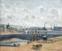 Dieppe, bassin Dusquesne (marée basse, soleil matin) (Camille Pissarro) - Muzeo.com