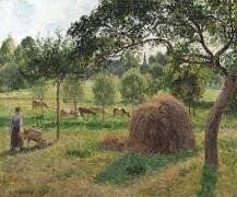 Dusk at Eragny (Camille Pissarro) - Muzeo.com