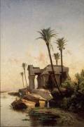Egyptian Landscape (Carlos de Haes) - Muzeo.com
