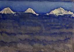 Eiger, Mönch et Jungfrau au-dessus de la mer de nuages (Ferdinand Hodler) - Muzeo.com