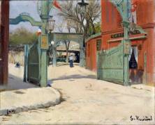 Entrance to the Park of the Moulin de la Galette (Santiago Rusiñol) - Muzeo.com