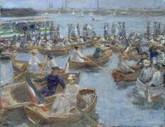 Evening at the Uhlenhorster Fahrhaus (Max Liebermann) - Muzeo.com