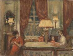 Evening Under the Lamps (Pierre Bonnard) - Muzeo.com
