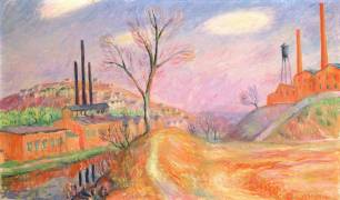 Factories in a Landscape (William James Glackens) - Muzeo.com