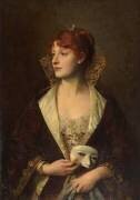 Femme au masque portant le croissant de Diane dans sa coiffure (Adolf Weisz) - Muzeo.com