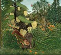 Fight between a Tiger and a Buffalo (Henri Rousseau) - Muzeo.com