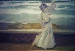 Figure en blanc, Biarritz (Joaquin Sorolla y Bastida) - Muzeo.com